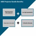 120” Electric Projector Screen & Projector Bundle - Complete Set - ABIS