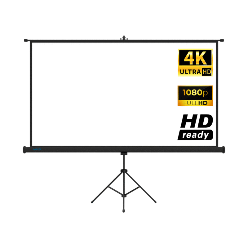 Tripod Projector Screen 84" inches 16:9 Aspect Ratio Resolution FHD, 2K to 8K