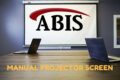 ABIS  84" Manual Pull Down Projector Screen 4:3 Native Screen 16:9 Compatible - ABIS