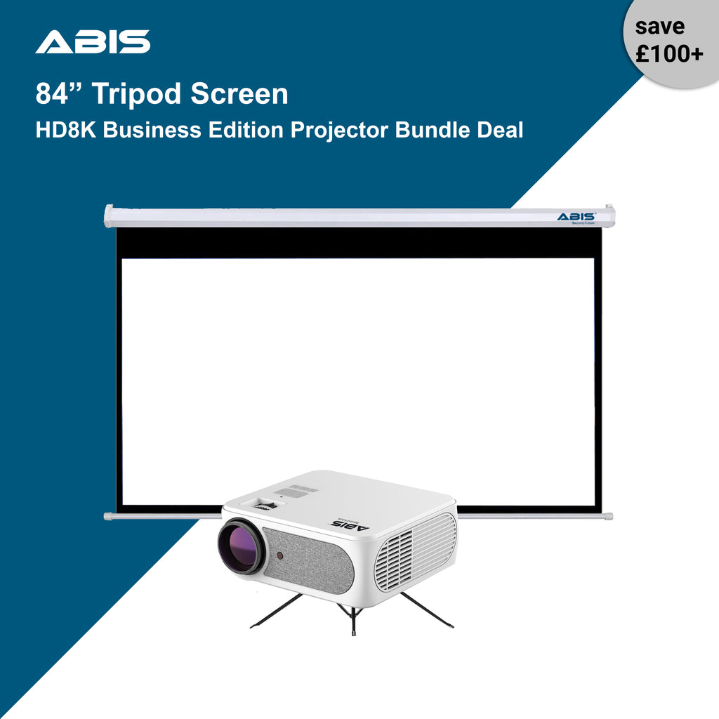 84" Tripod Projector Screen & Projector Bundle for Business - ABIS
