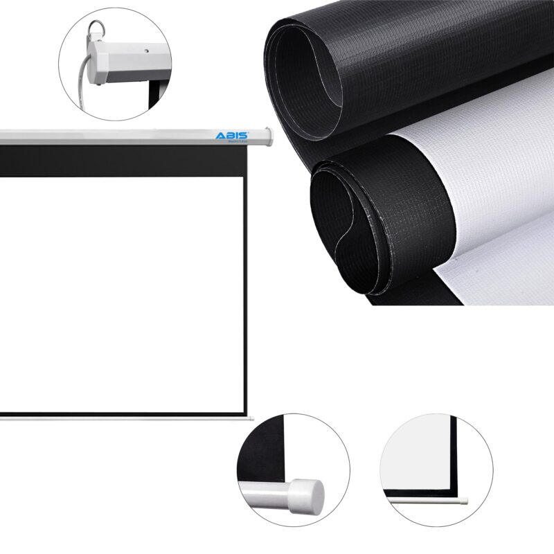 Electric Projector Screen 120 inches 16:9 Aspect Ratio 3D 4K - ABIS