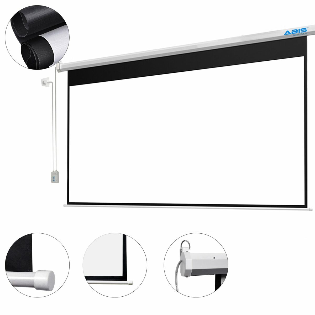 Electric Projector Screen 120 inches 16:9 Aspect Ratio 3D 4K - ABIS