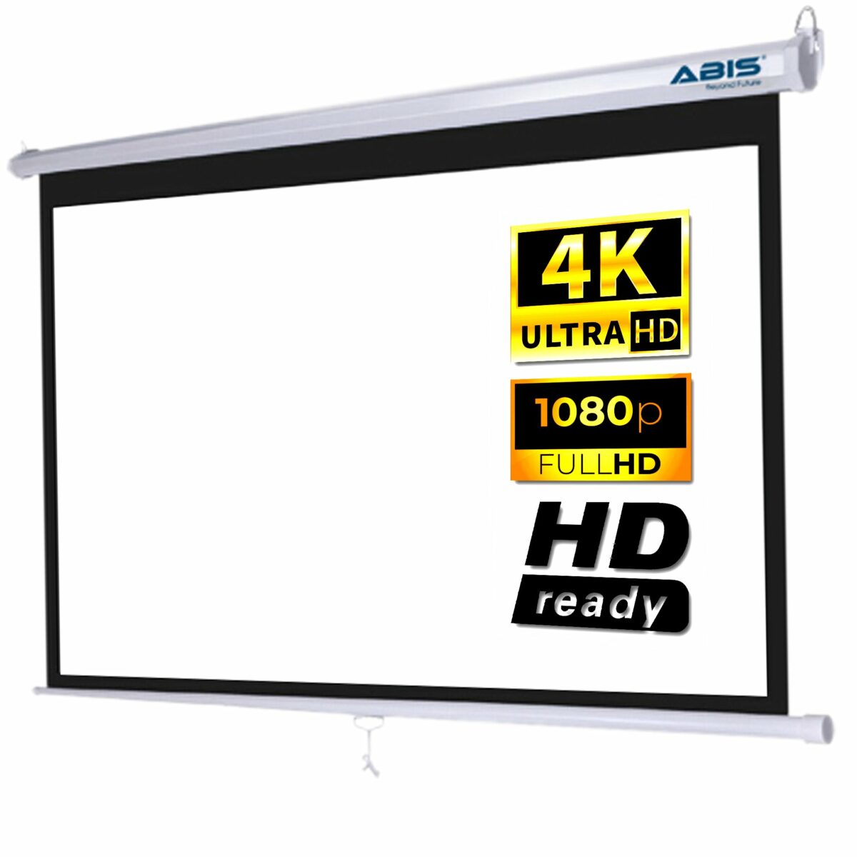 Manual Projector Screen 100 inches 16:9 Aspect Ratio 3D 4K - ABIS
